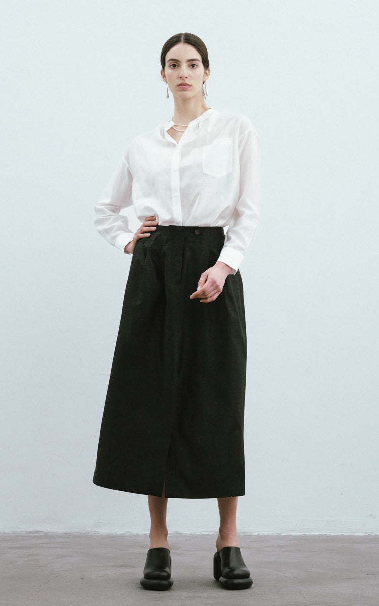 Collarless Casual Shirt