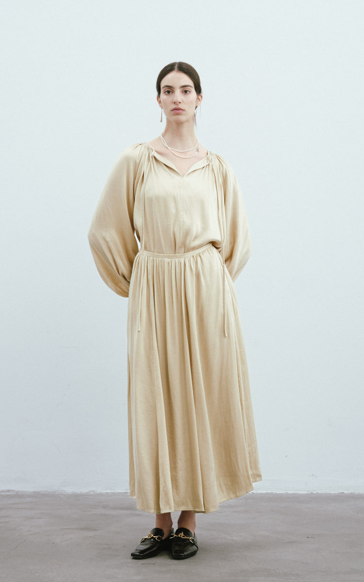 Pleated Hemline Skirt