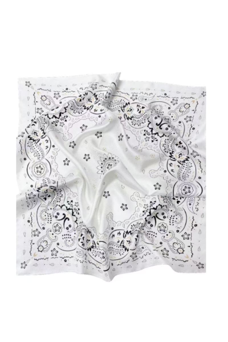 Square Silk Scarf 65*65-White