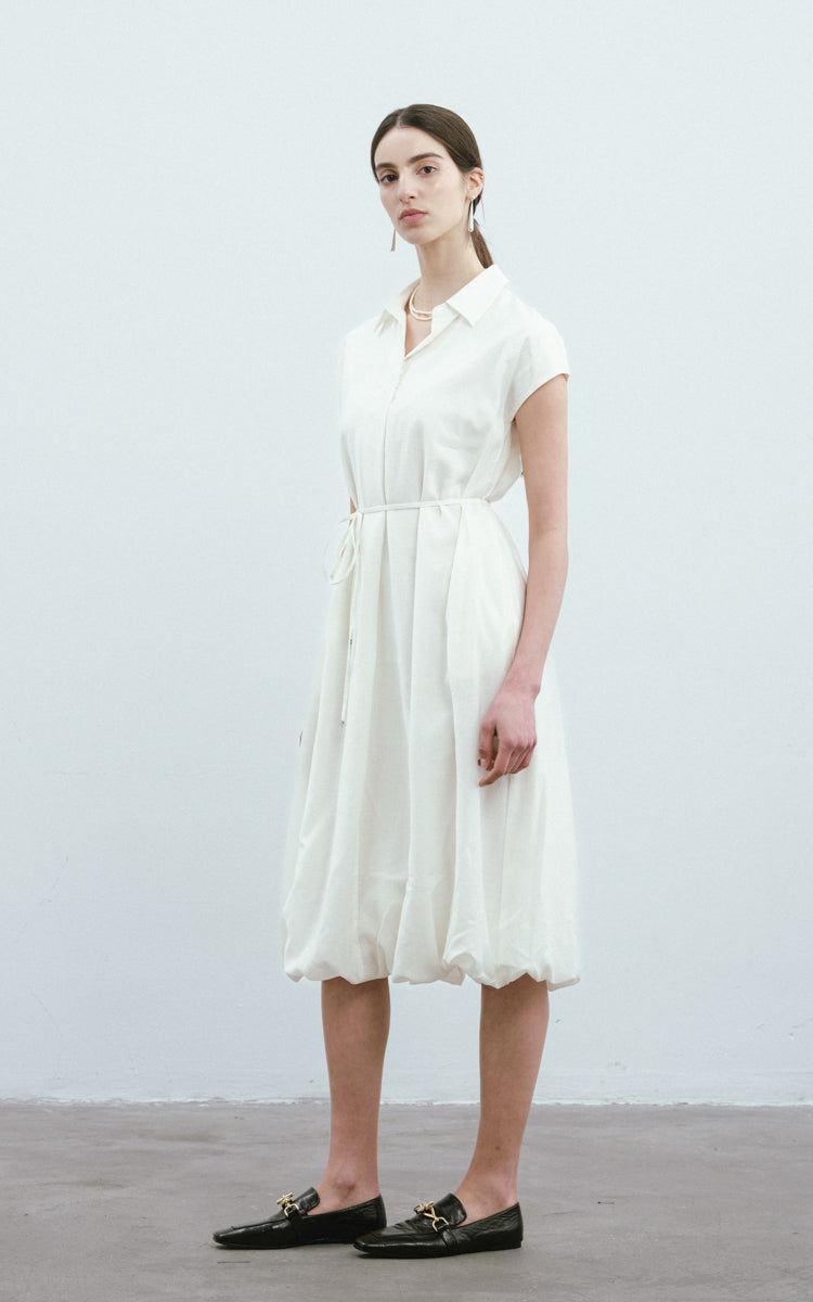 Cloud-shaped Hem Shirt Dress
