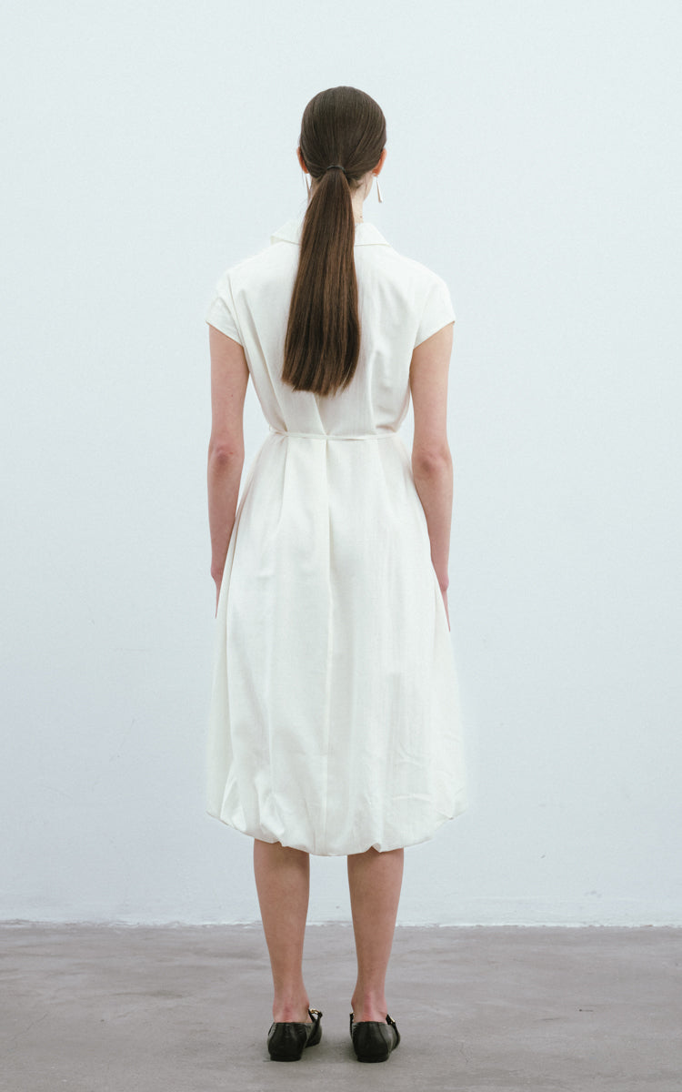 Cloud-shaped Hem Shirt Dress