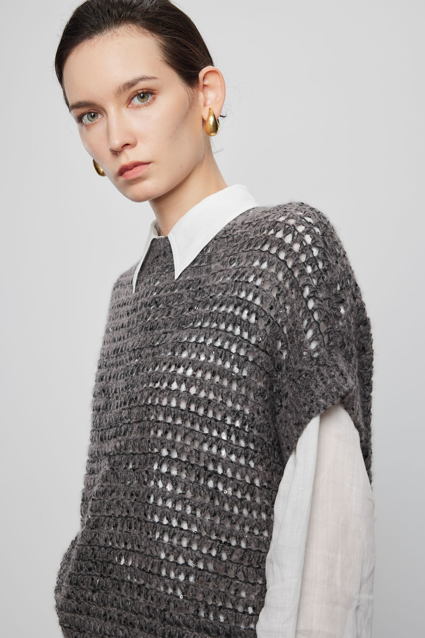 Hand Beaded Cashmere Pullover