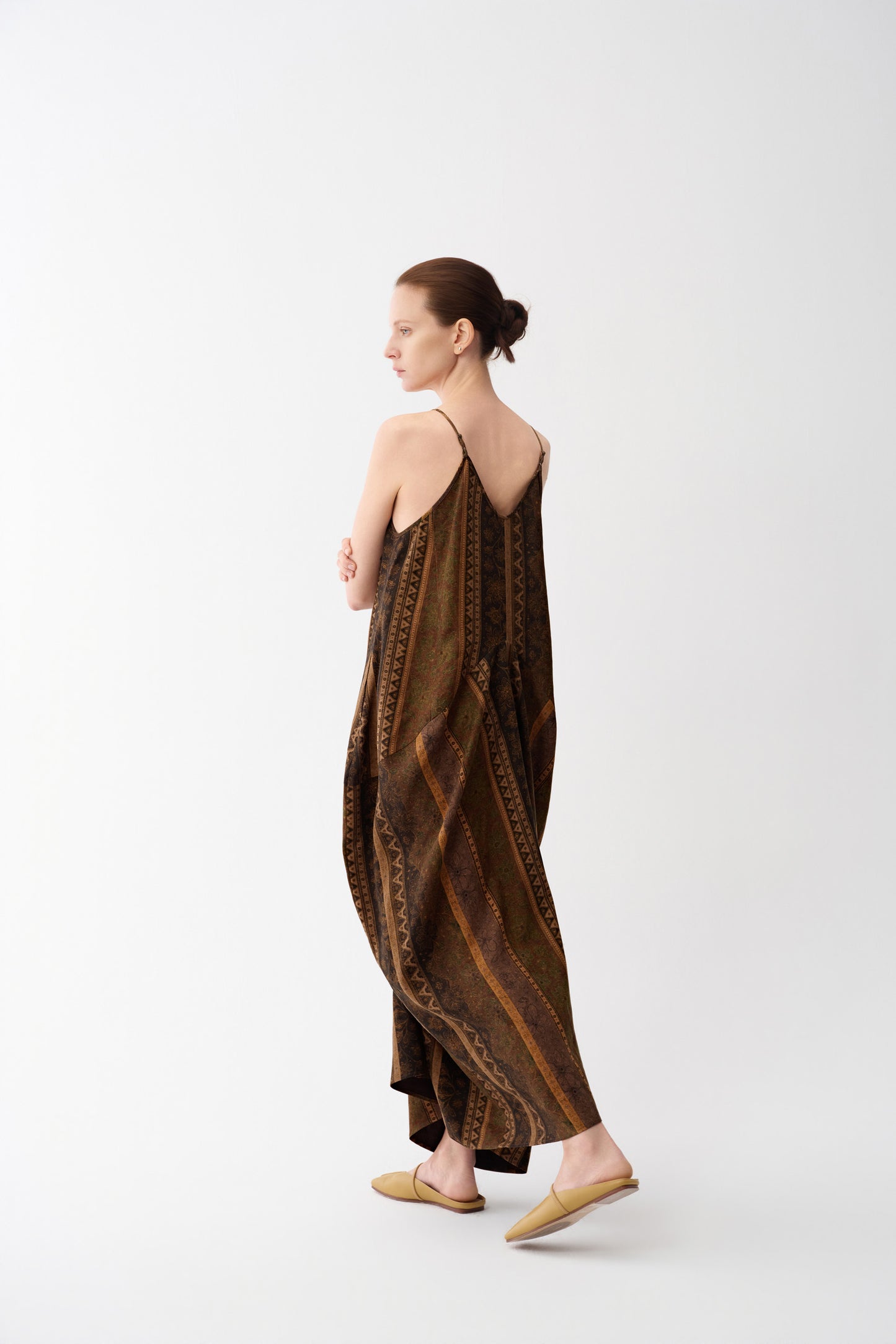 Textured Silk Camisole Dress