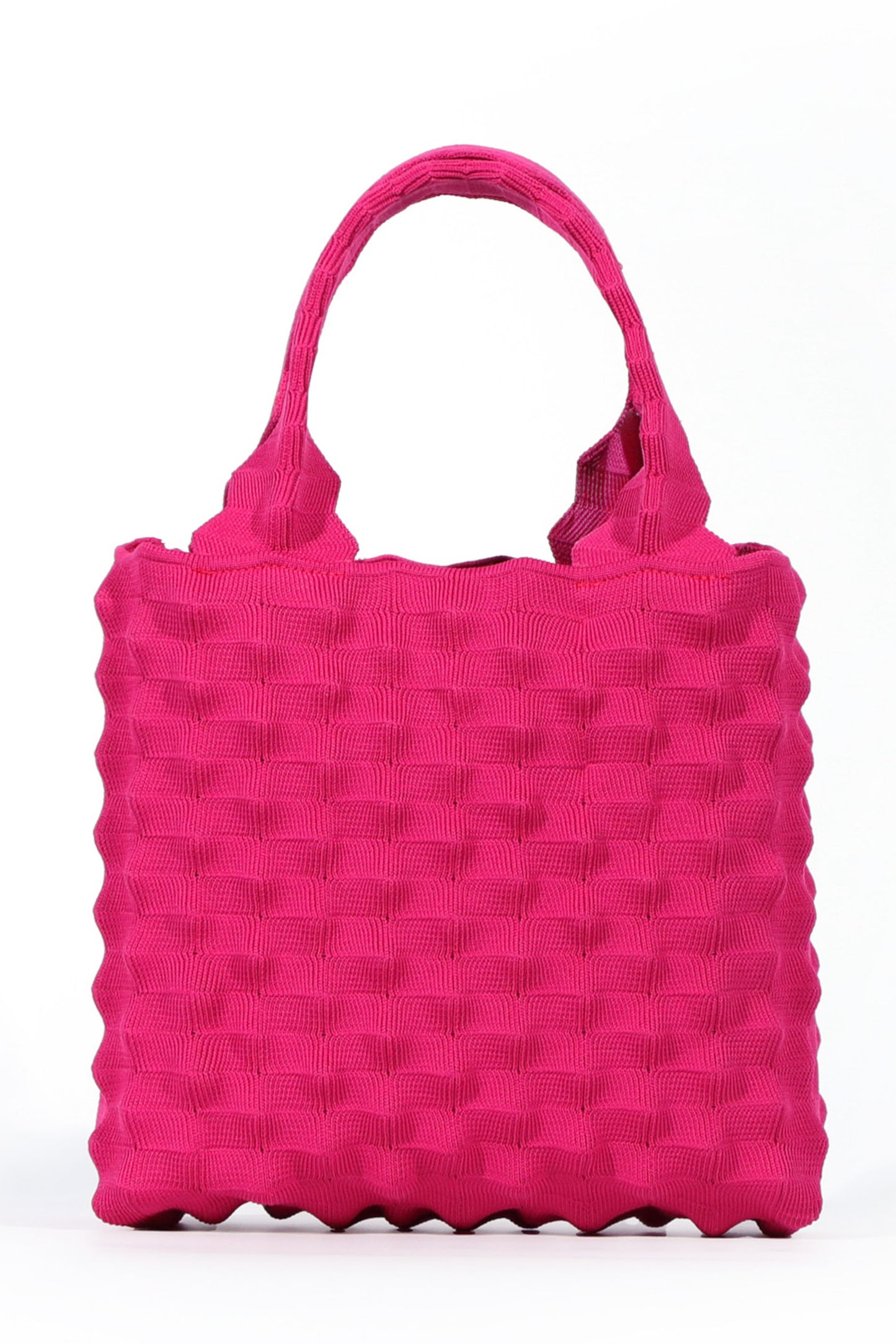 Pineapple Knit Bag-Hot Pink