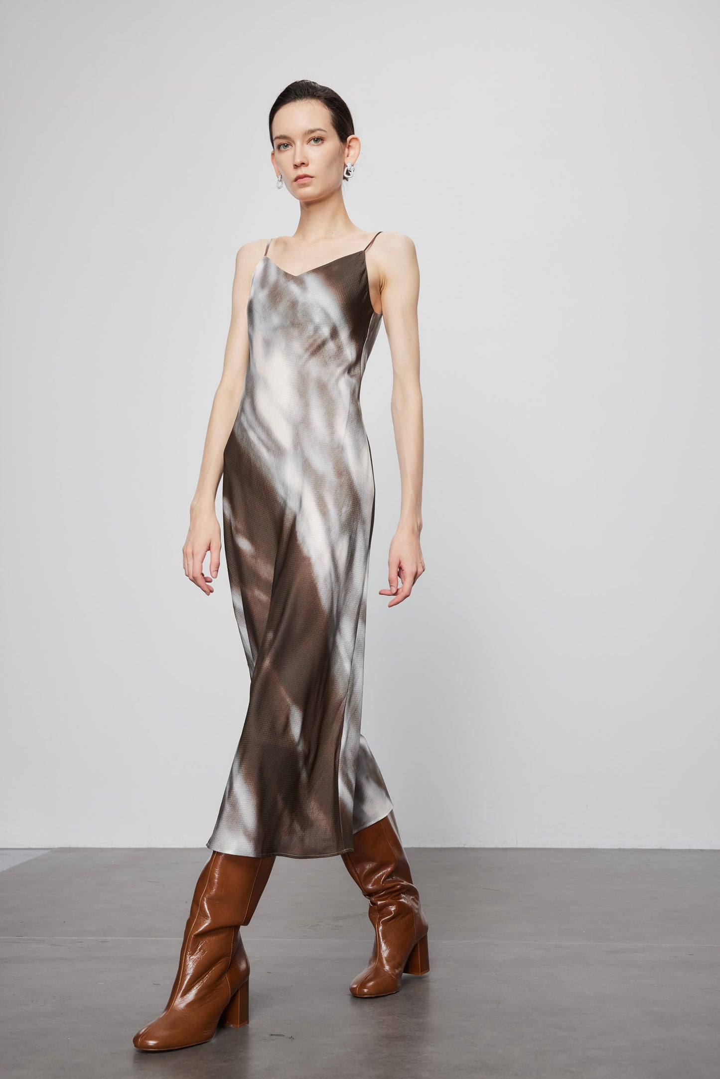 Tie Dyed Silk Slip Dress