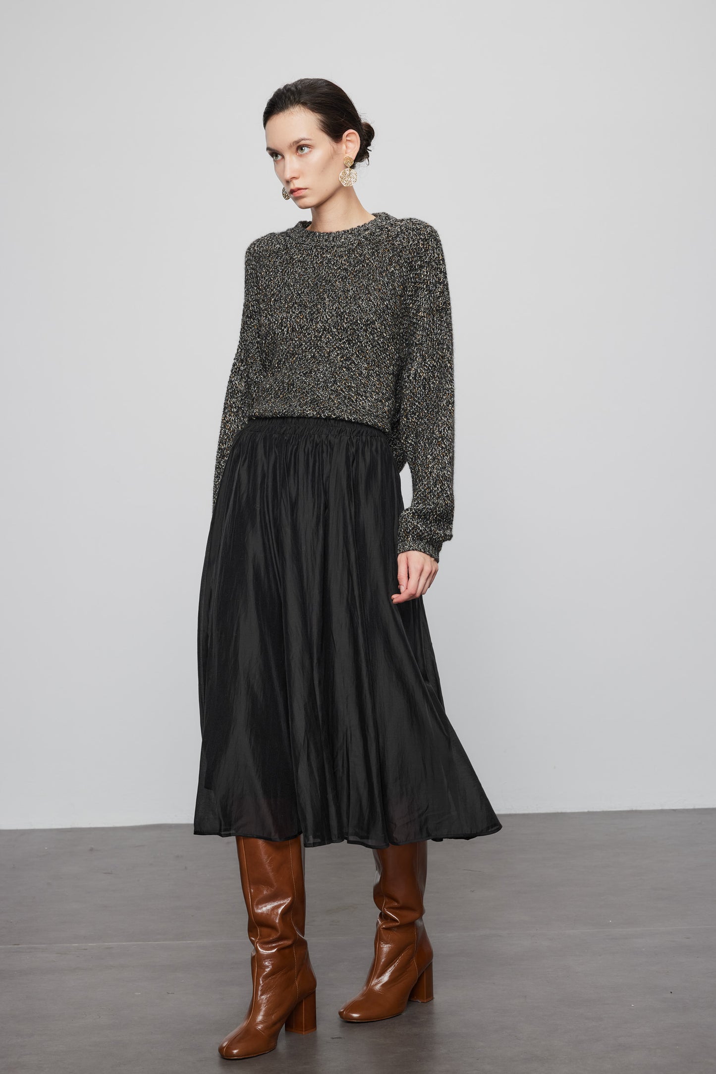 Glossy Lyocell Skirt