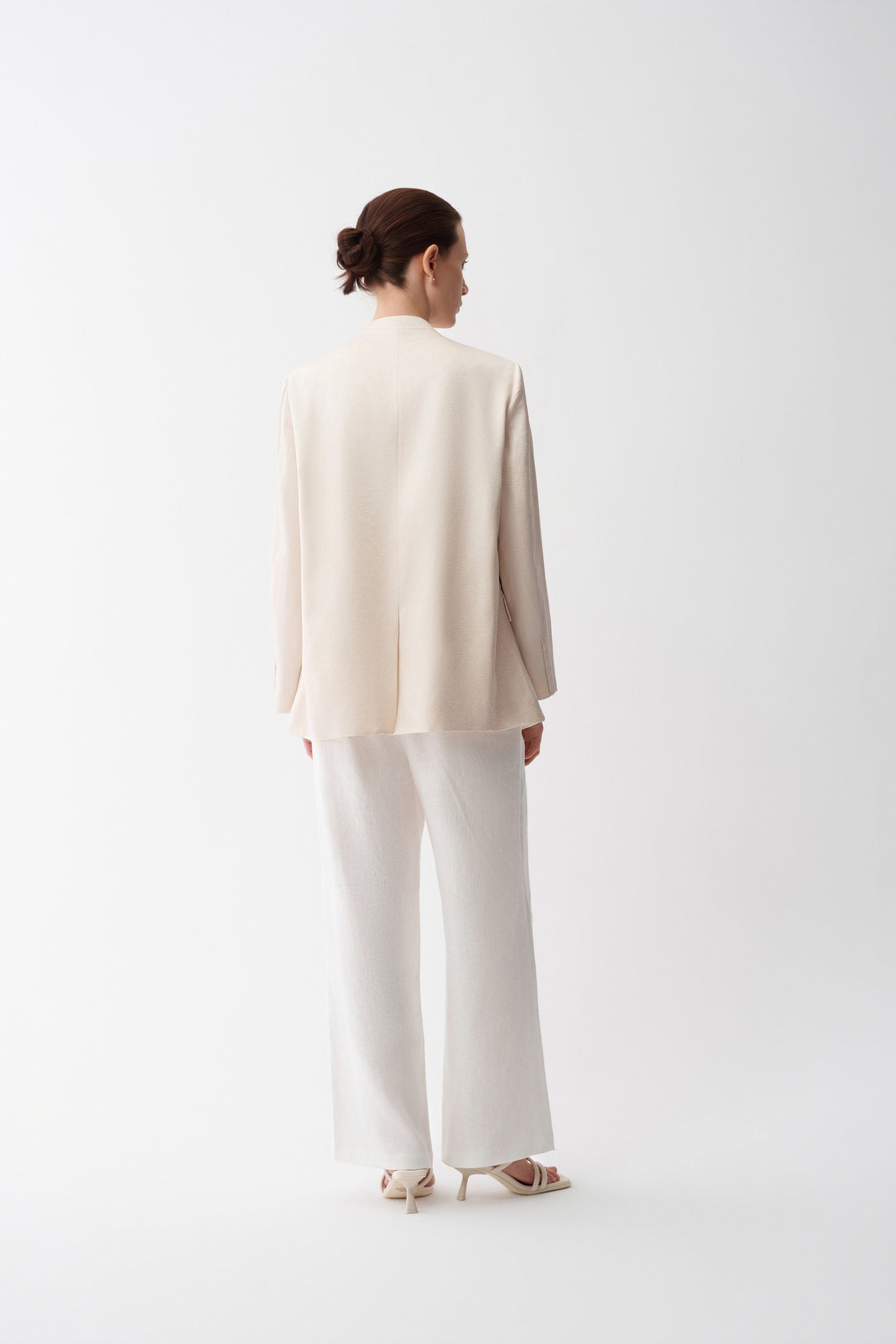Layered-Look Silk Jacquard Blazer