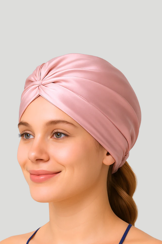 Max Simple Silk Knot Turban - Rose Pink