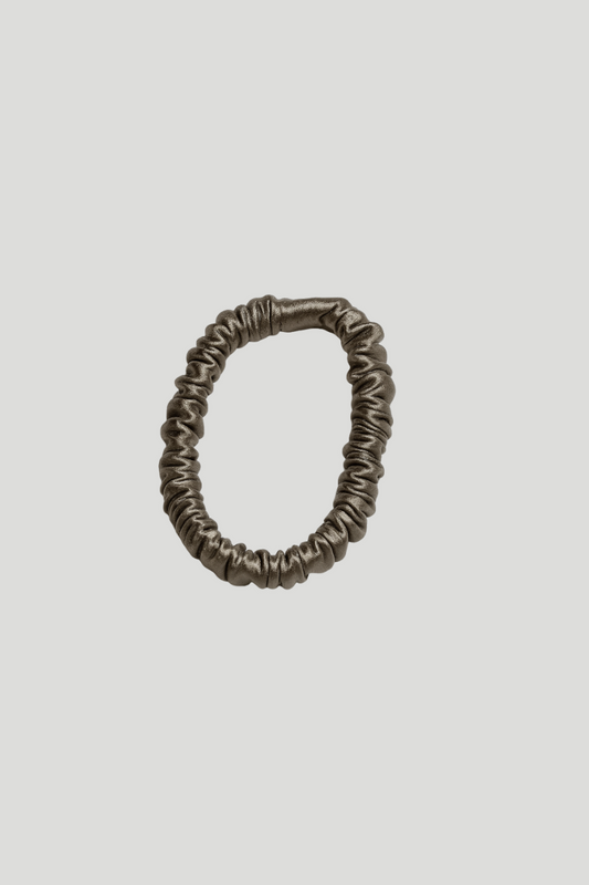 Max Simple Silk Thin Scrunchie – Taupe