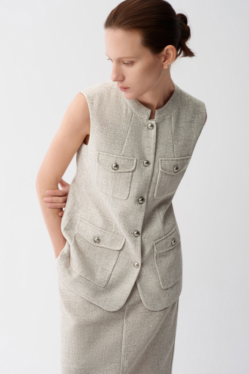 Artisanal Lurex Vest