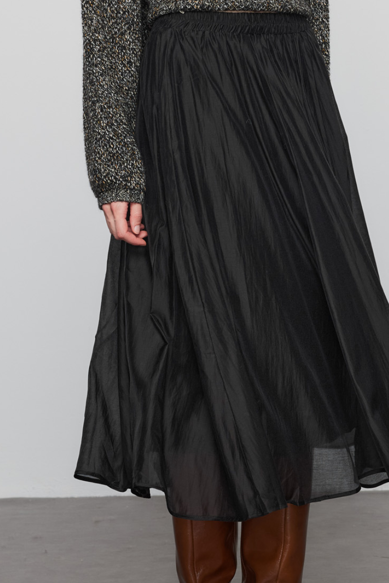 Glossy Lyocell Skirt
