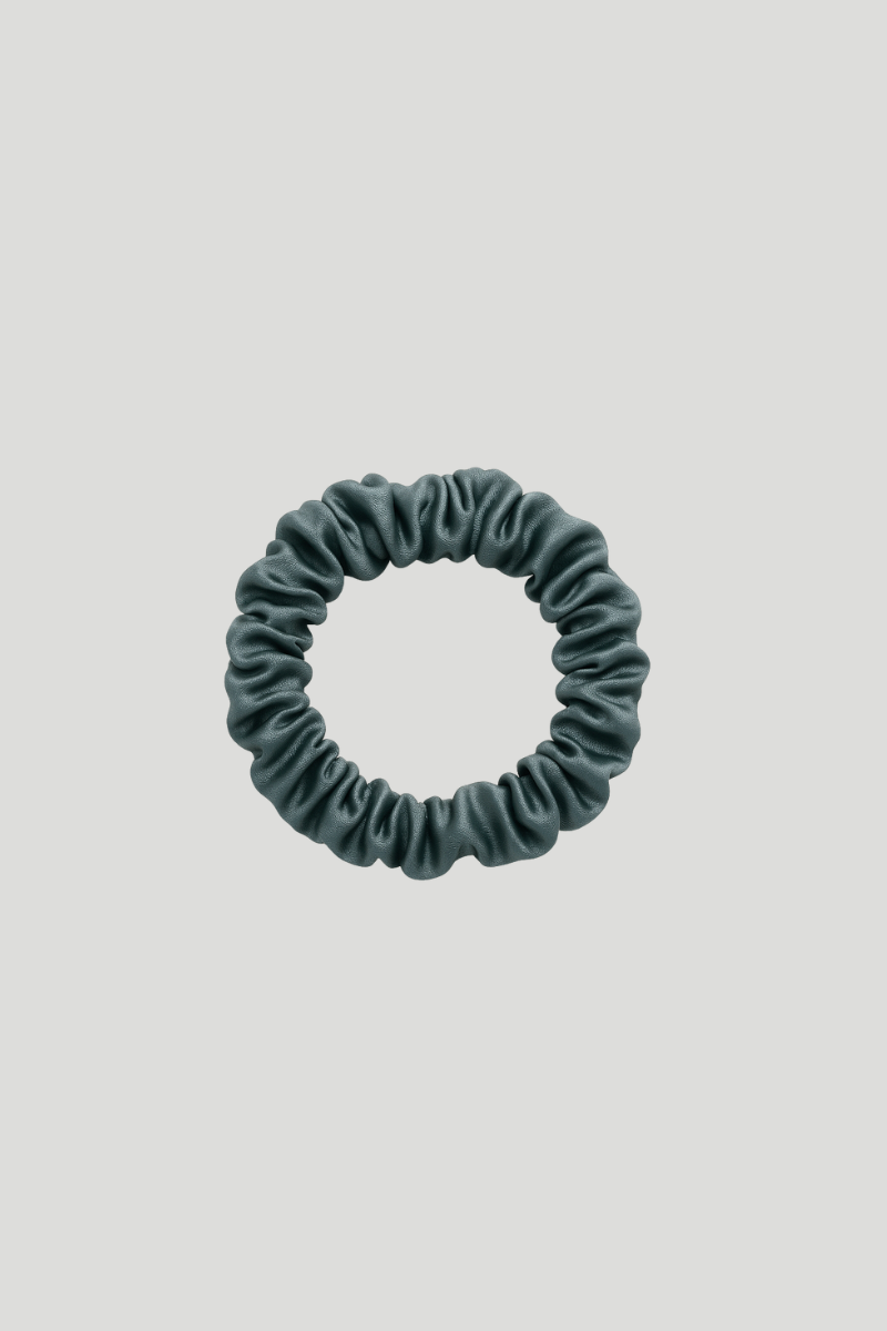 Max Simple Silk Thin Scrunchie – Slate Blue