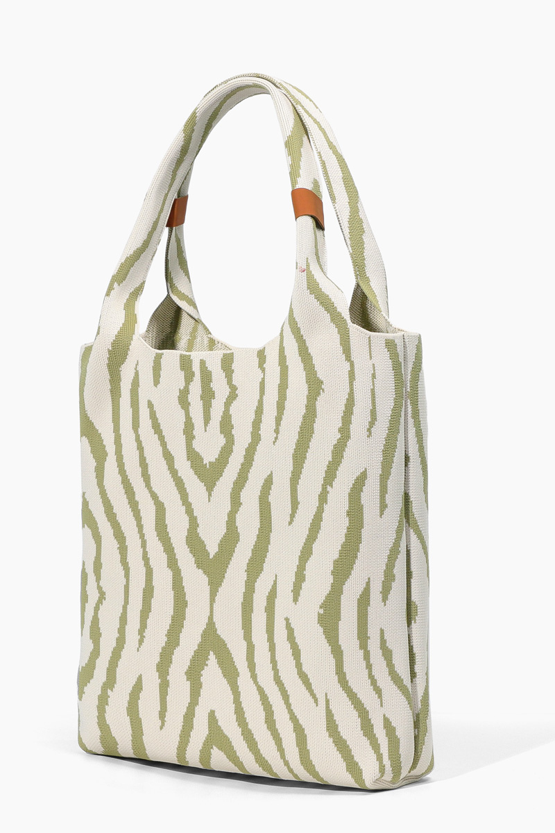 Tote Bag-Cream/Leopard