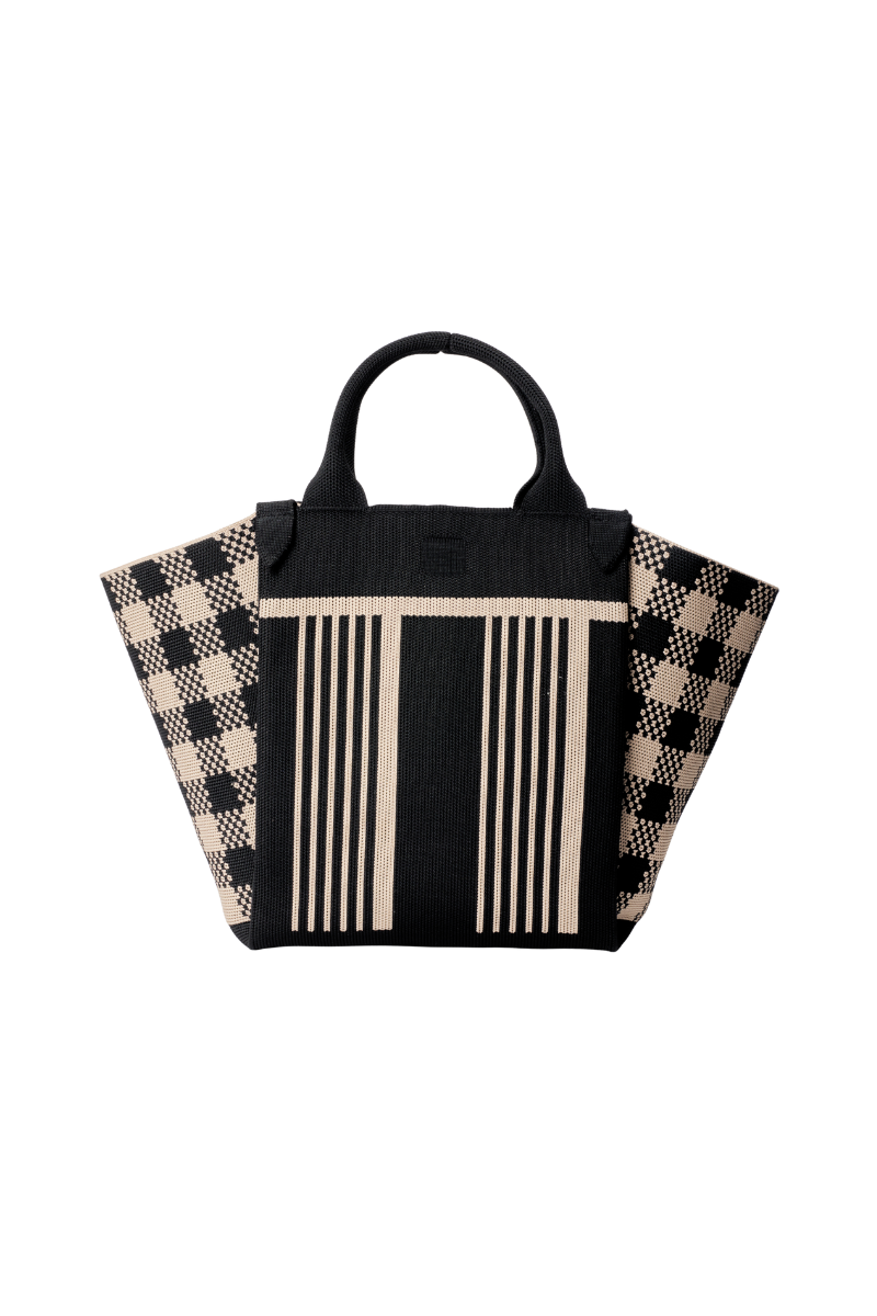 Checkered Pattern Bag-Black