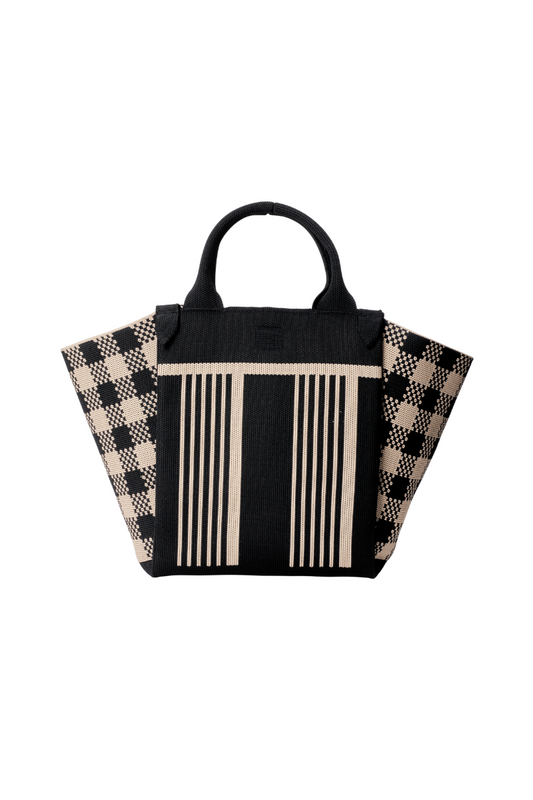 Checkered Pattern Bag-Black
