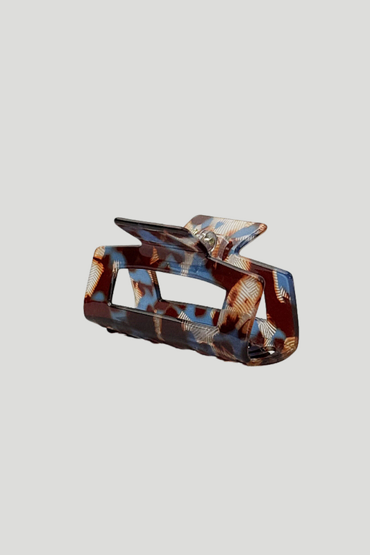 Acetate Amber Marble Claw Clip