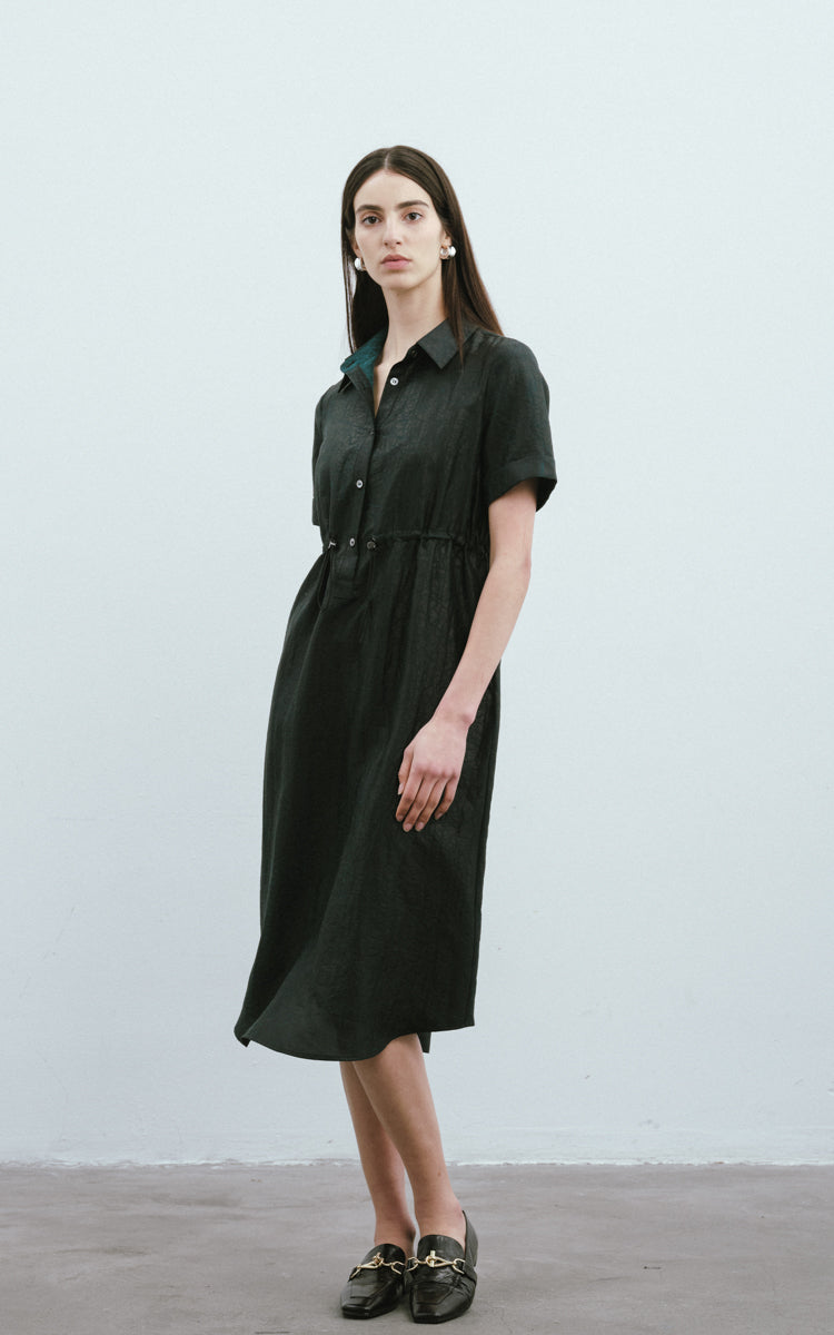 Turtle Shell Pattern Silk Dress