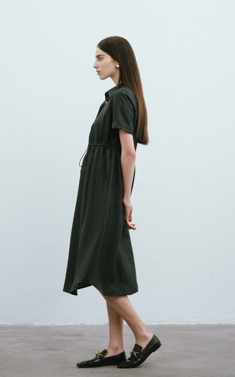 Turtle Shell Pattern Silk Dress
