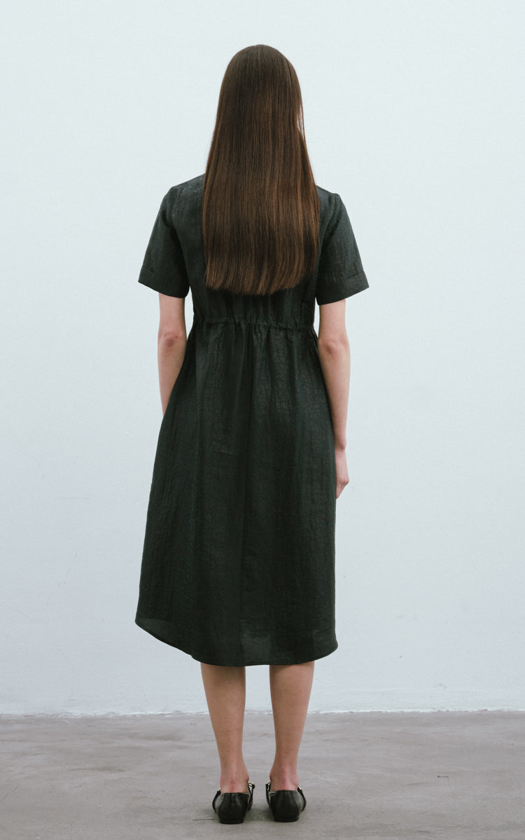 Turtle Shell Pattern Silk Dress
