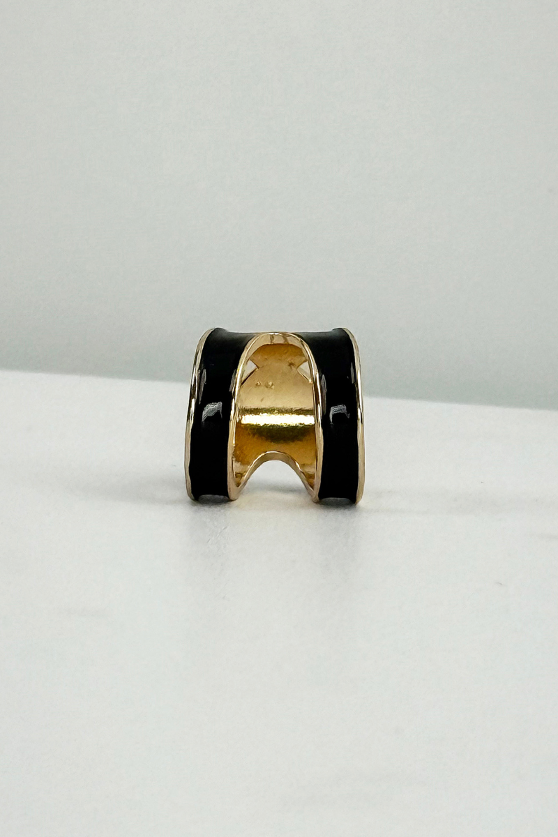 Double-Loop Scarf Ring-Navy