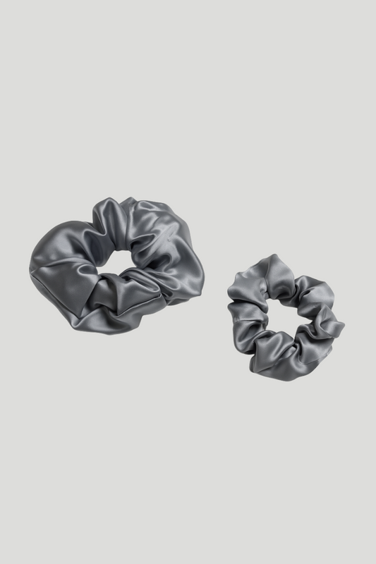 Max Simple Silk Classic Scrunchie – Silver Mist