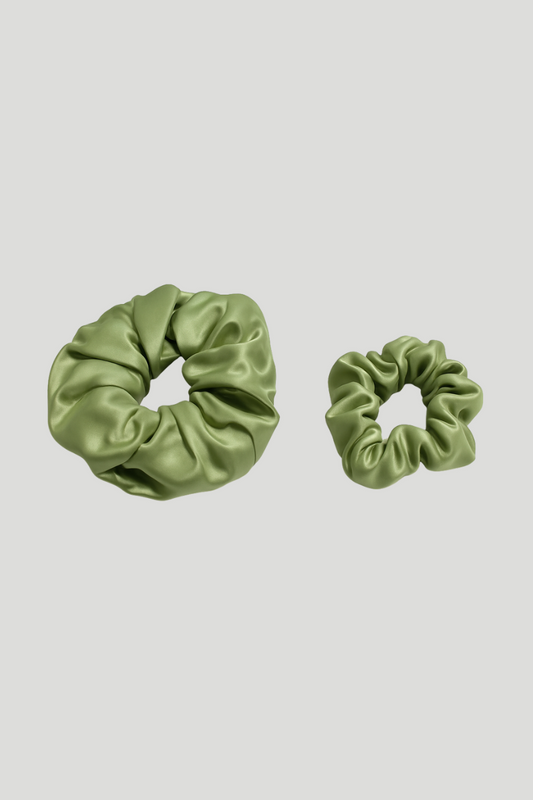 Max Simple Silk  Classic Scrunchie – Sage Green