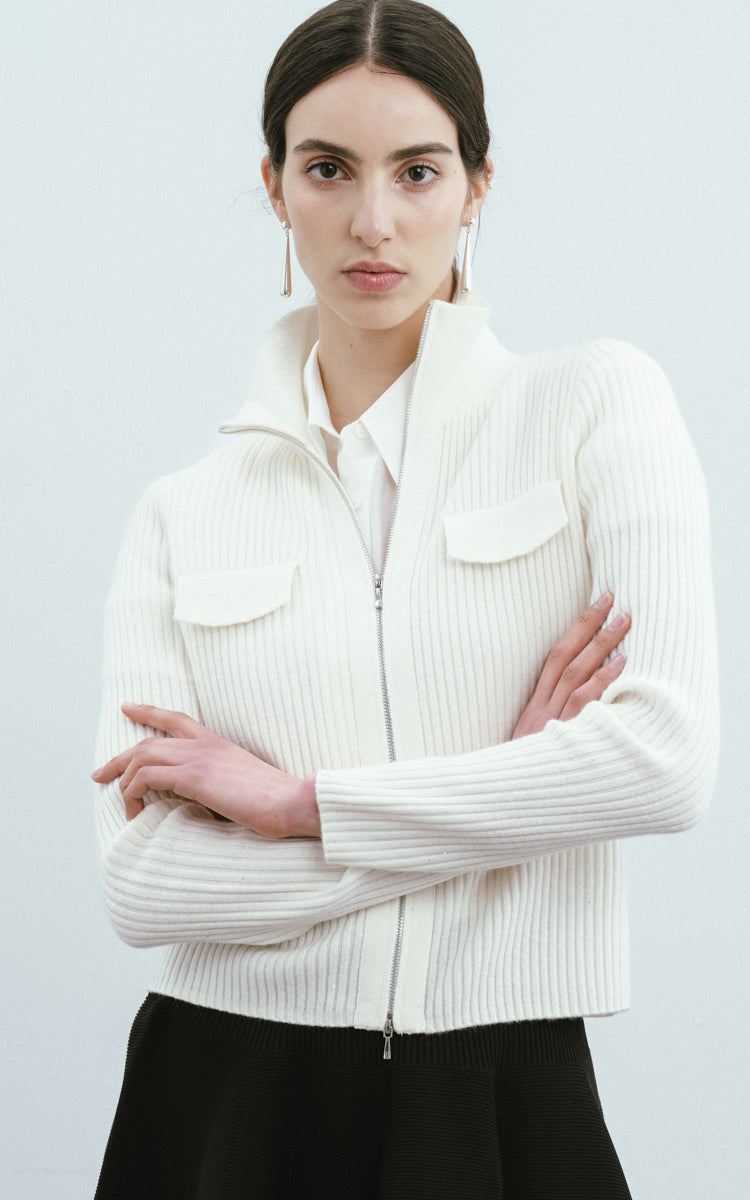 Tailored Wool Cardigan