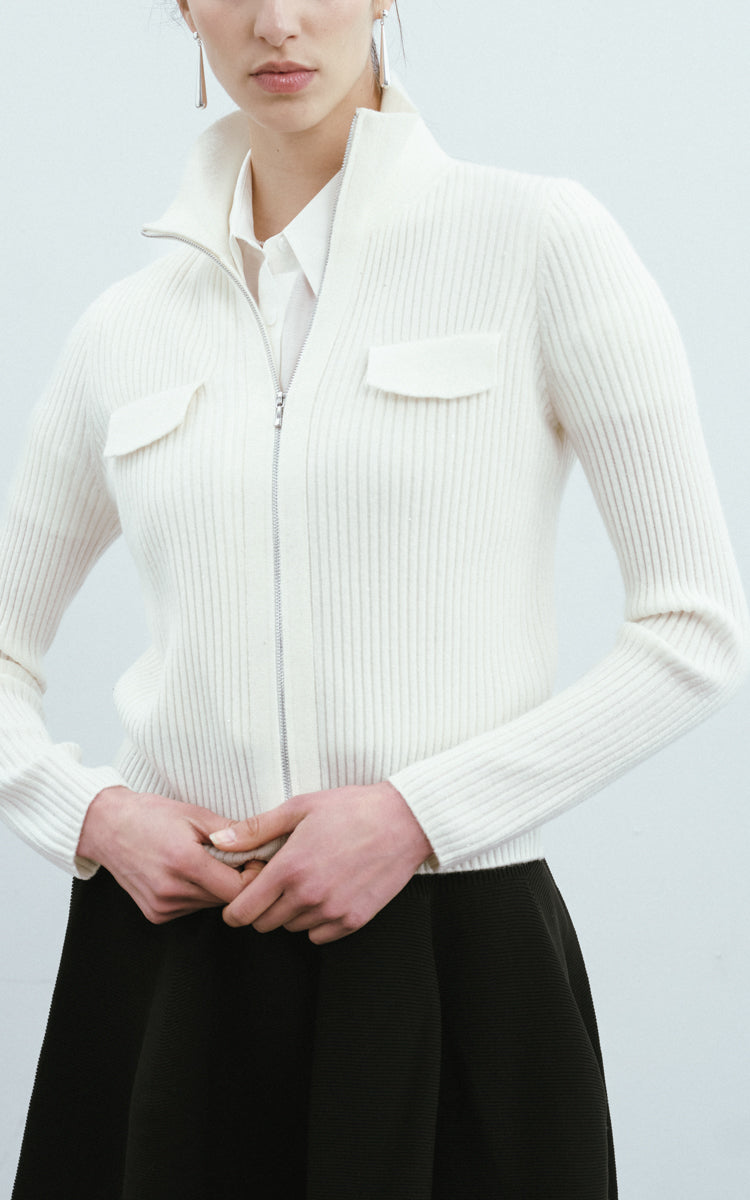 Tailored Wool Cardigan