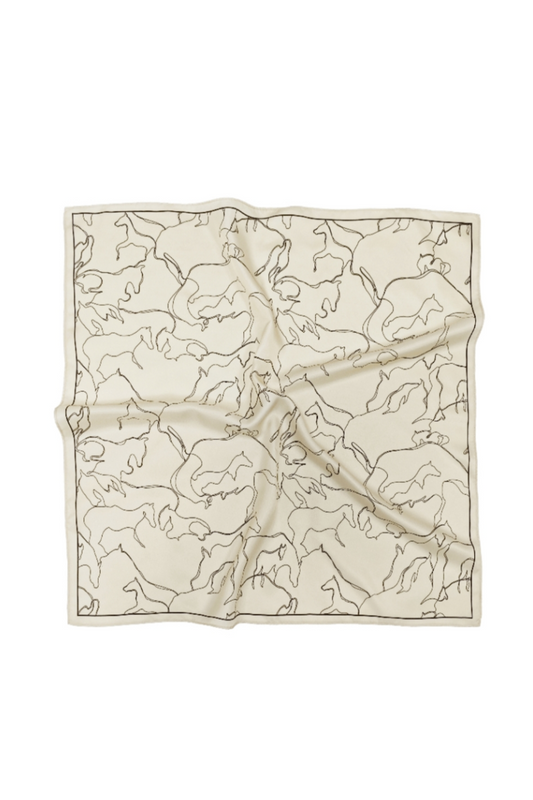 Square Silk Scarf 65*65-Almond