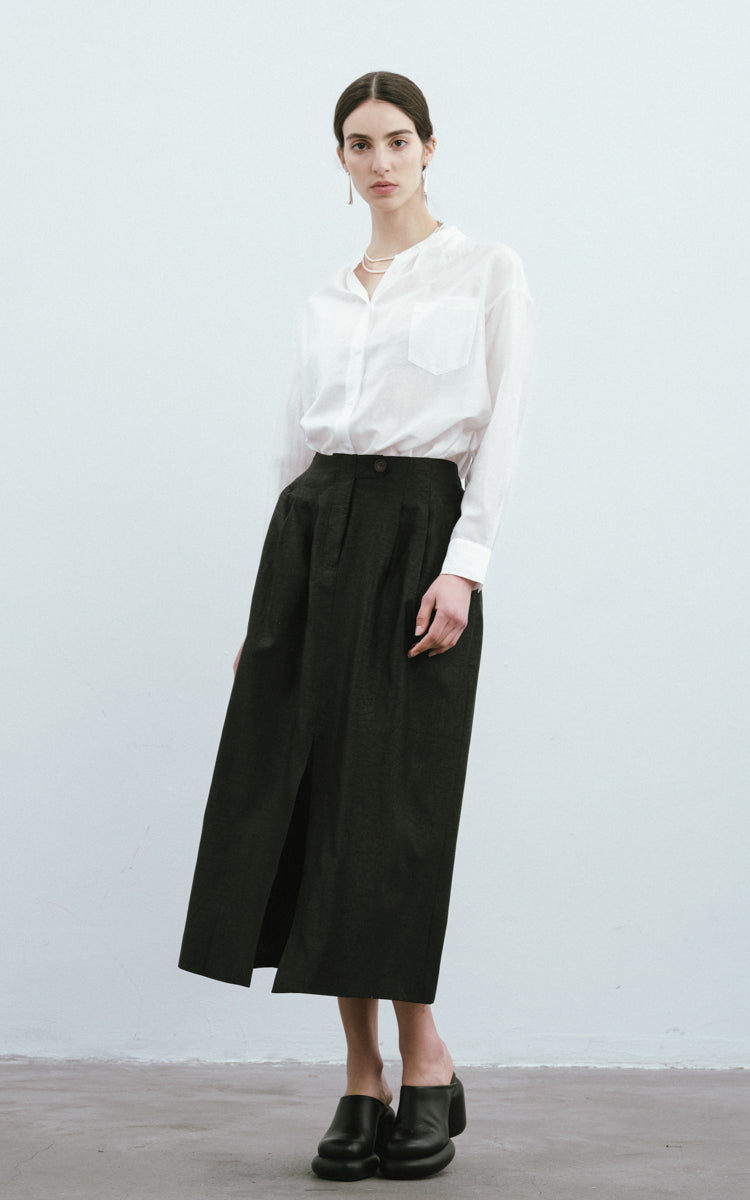 Collarless Casual Shirt