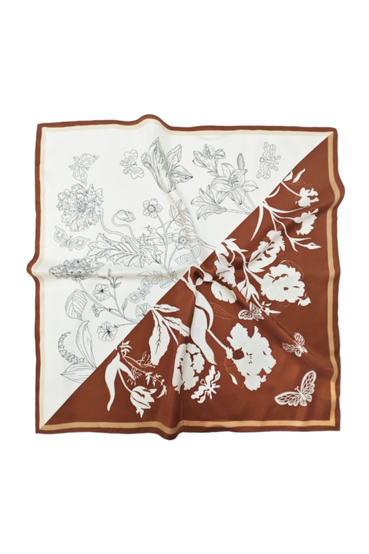 Square Silk Scarf 65*65-Floral