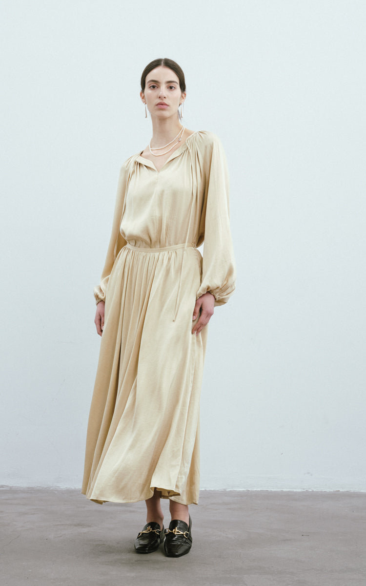 Pleated Hemline Skirt
