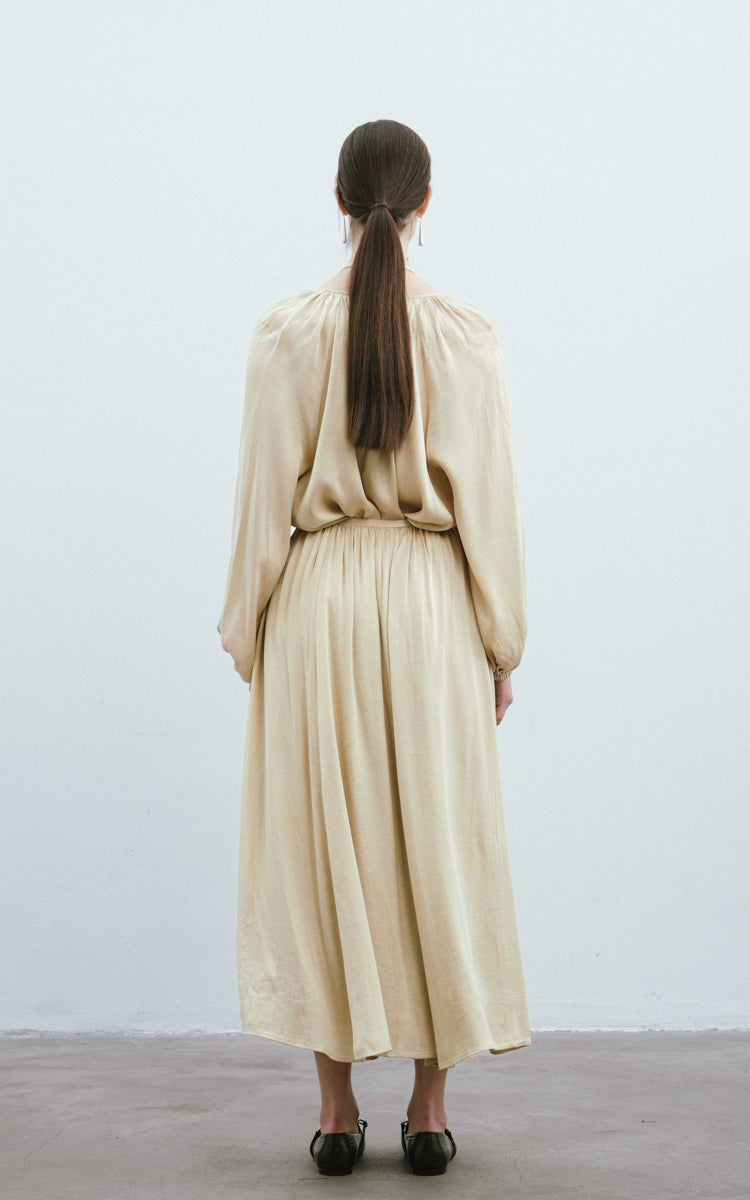 Pleated Hemline Skirt