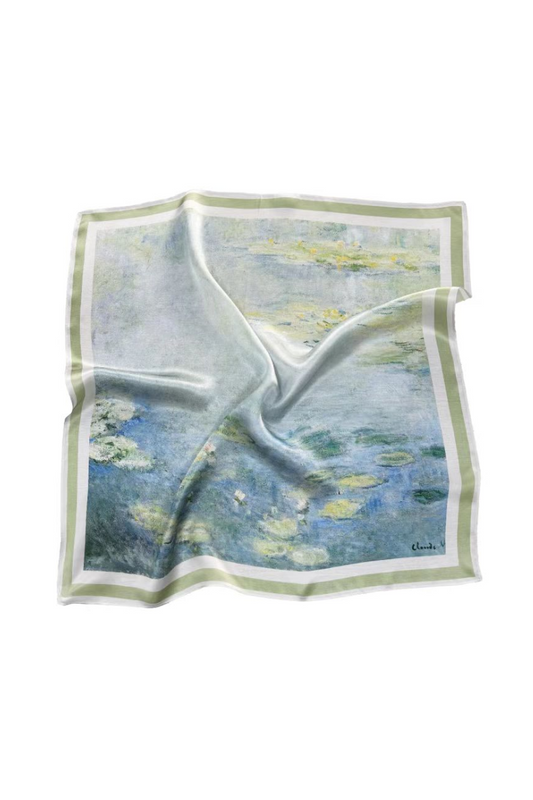 Square Silk Scarf 65*65-Toile de Jouy