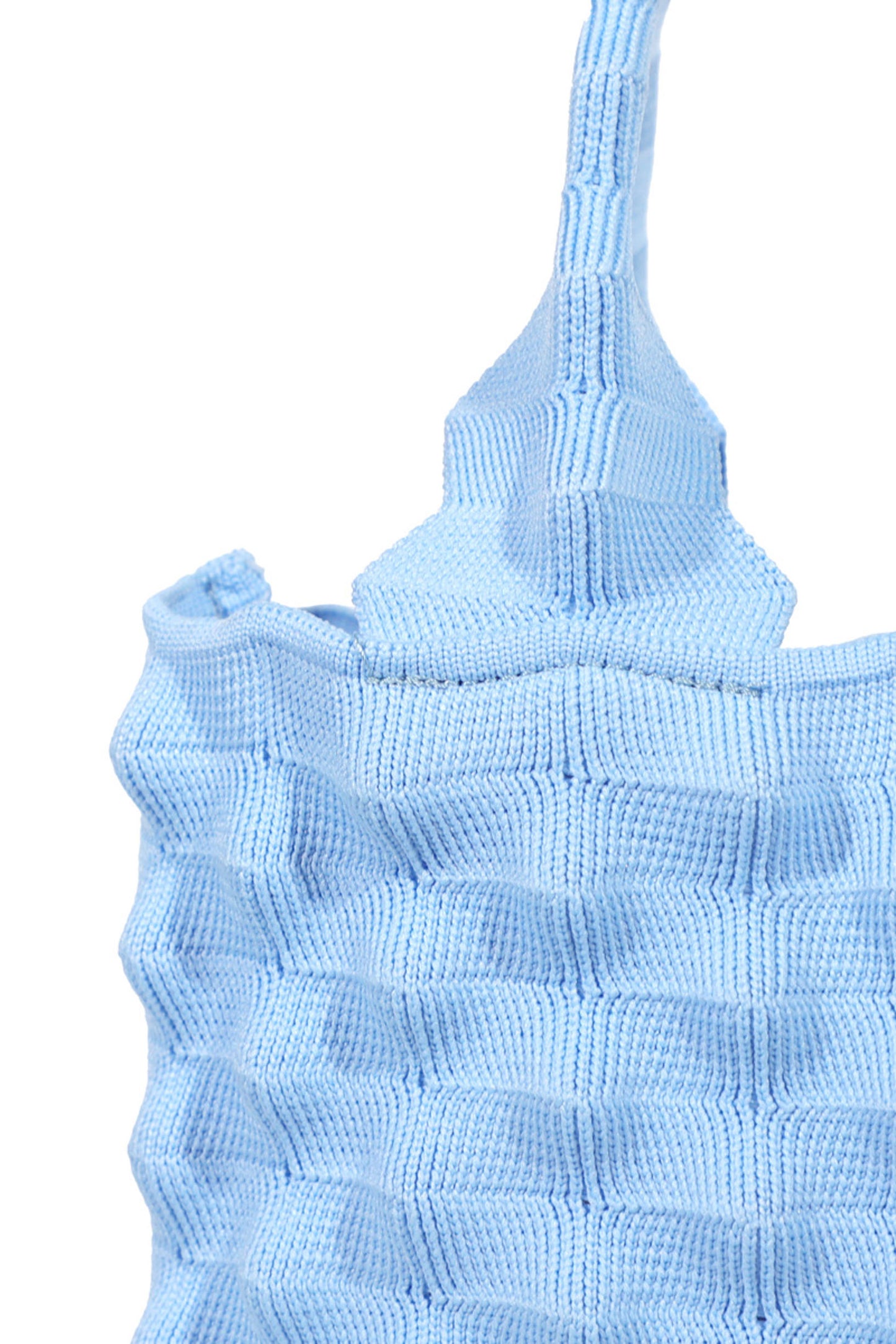 Pineapple Knit Bag-Light Blue