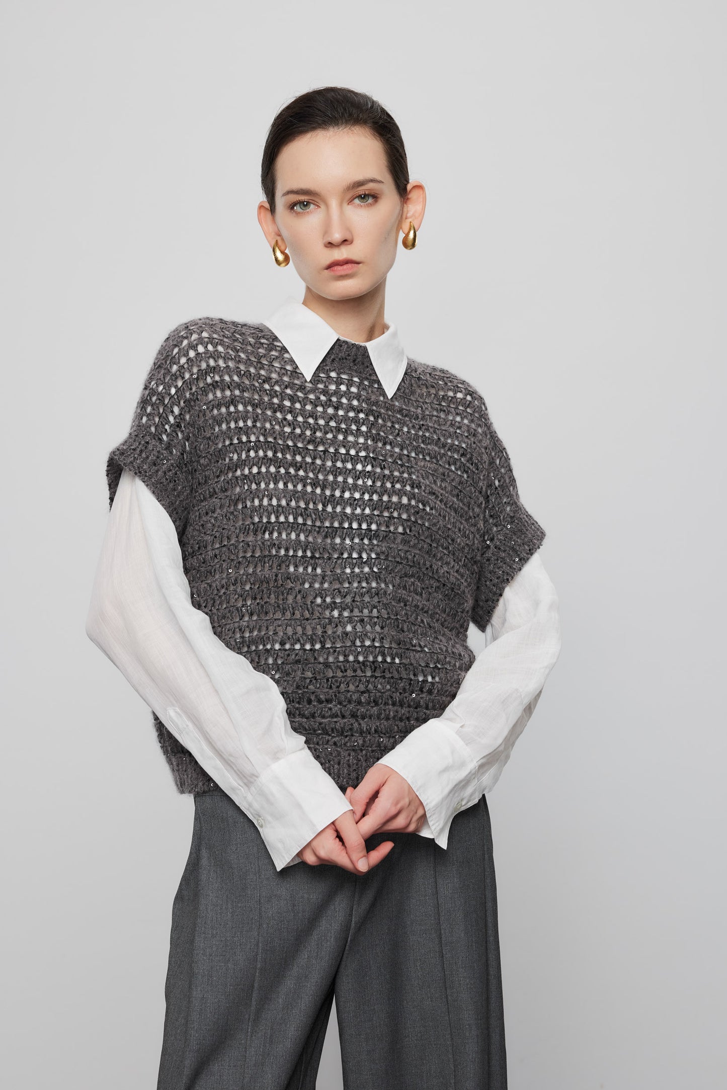 Hand Beaded Cashmere Pullover