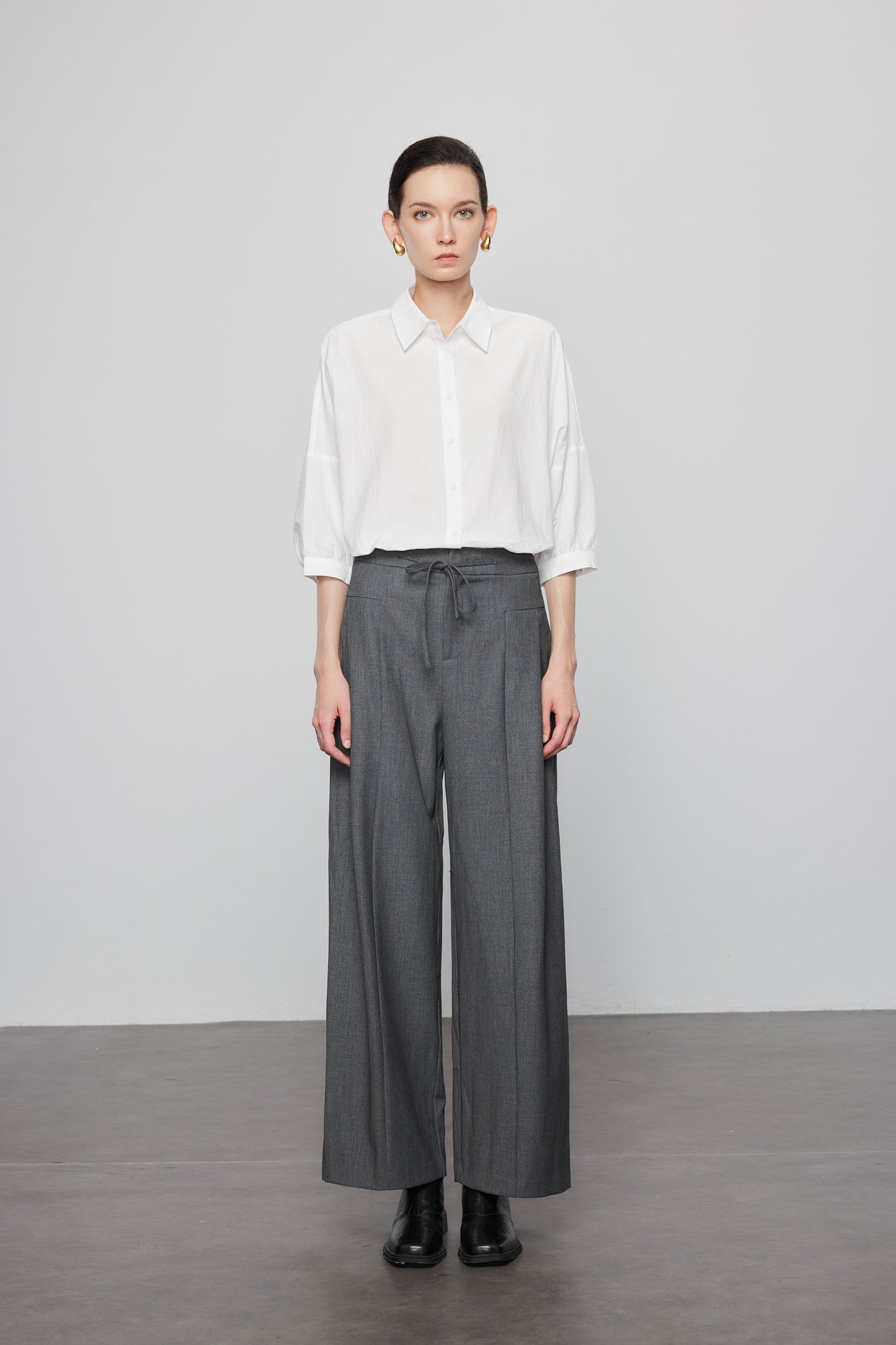 Drawstring Wide leg Pants