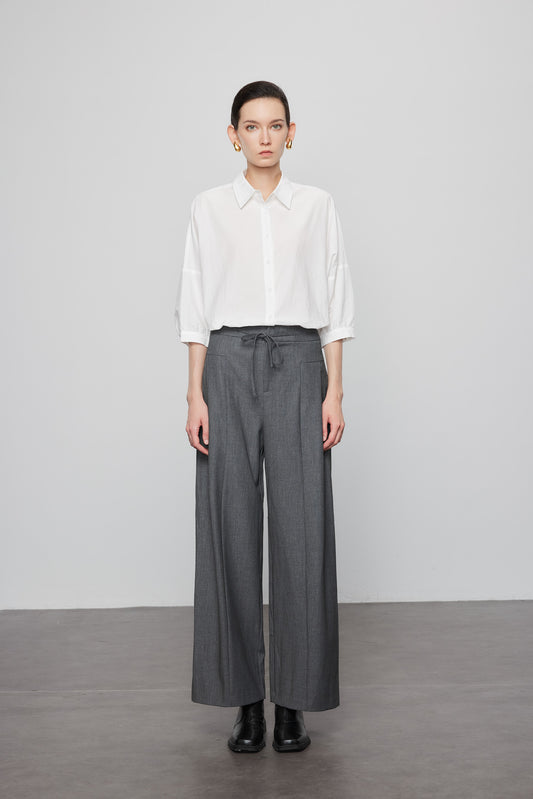 Drawstring Wide leg Pants