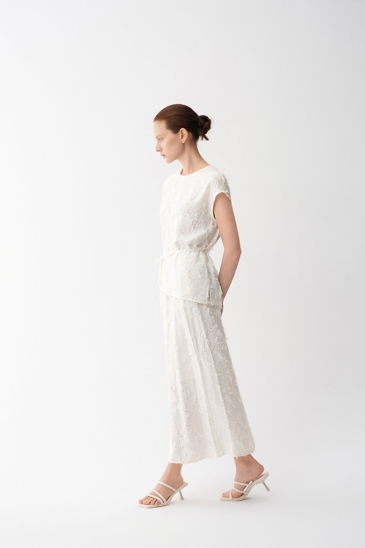 Clipped-Jacquard Skirt