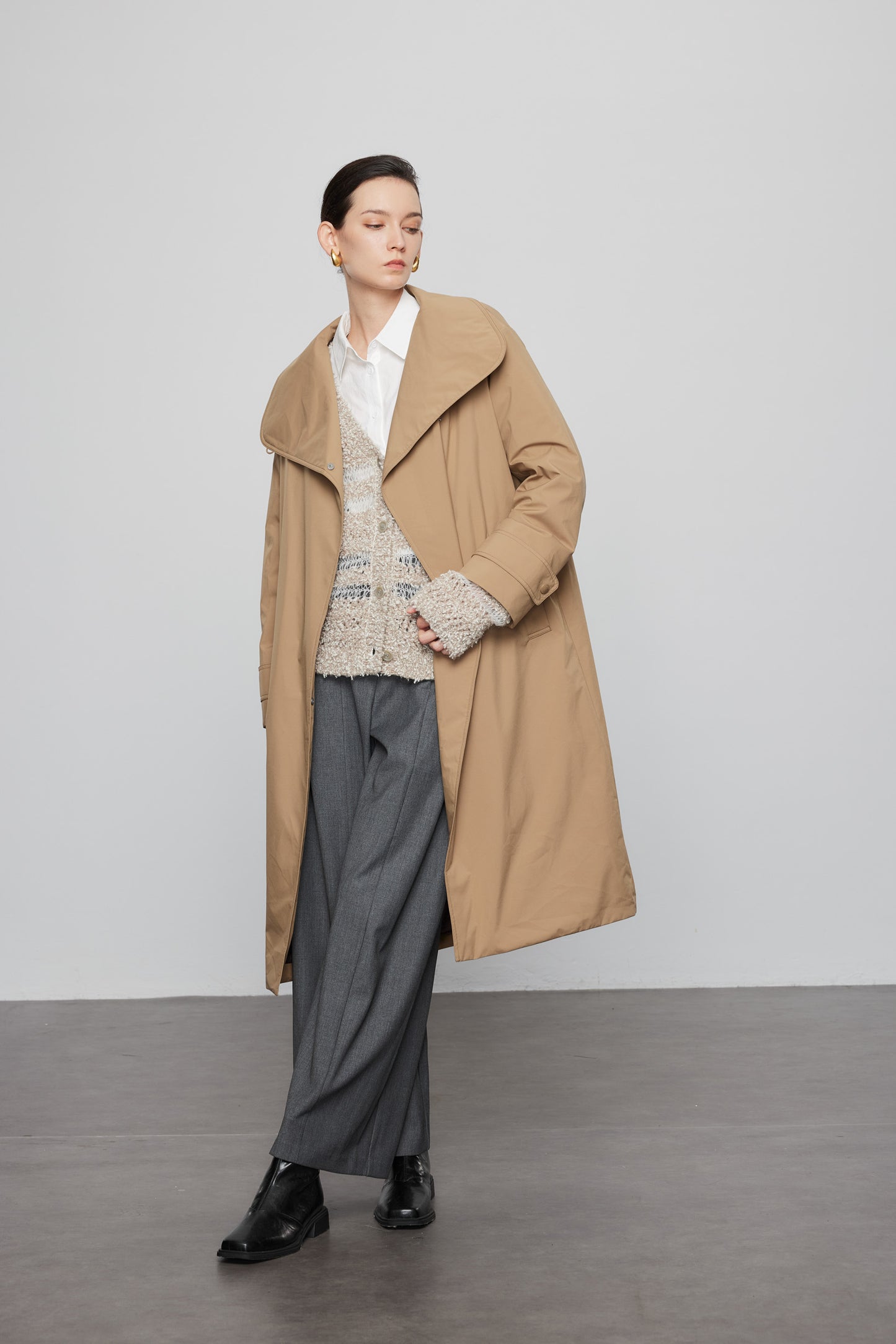 Goose Down Trench Jacket