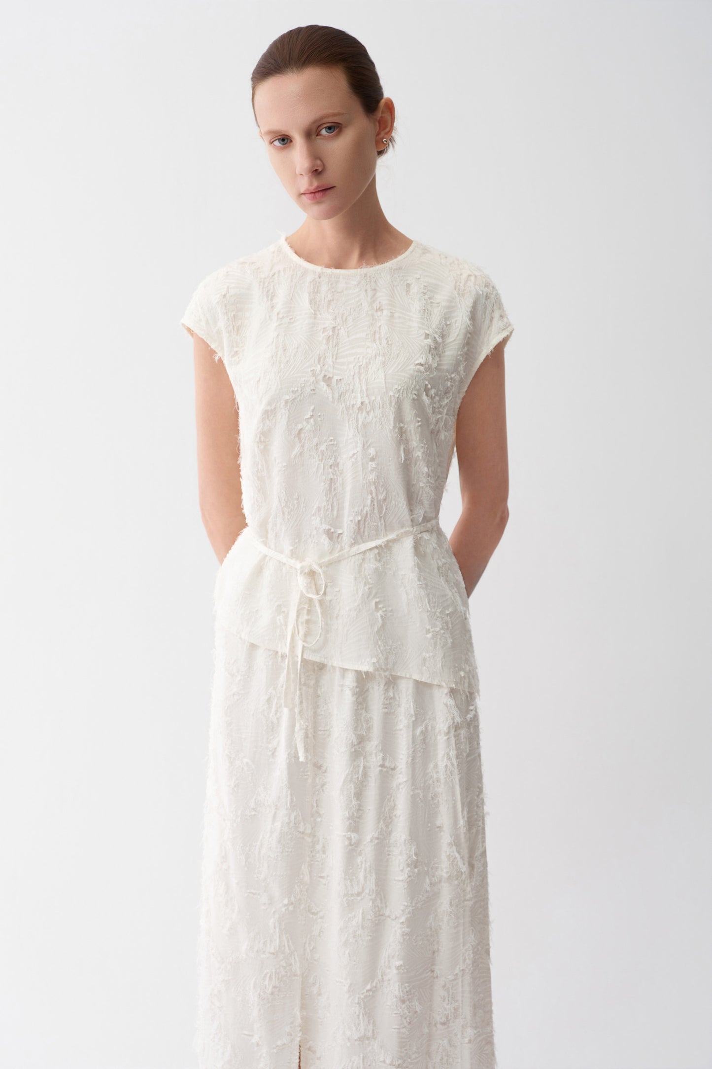 Clipped Jacquard Top