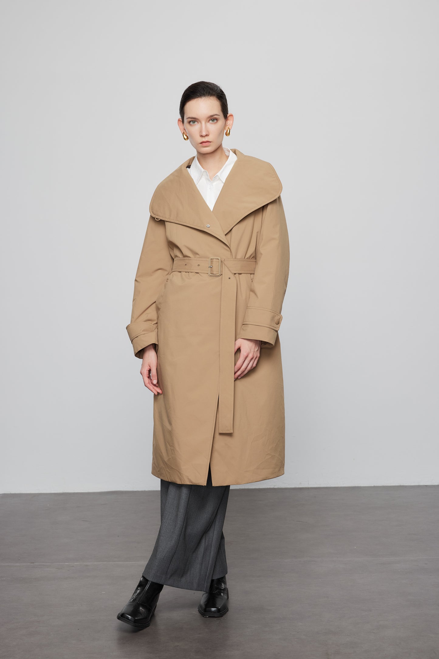 Goose Down Trench Jacket