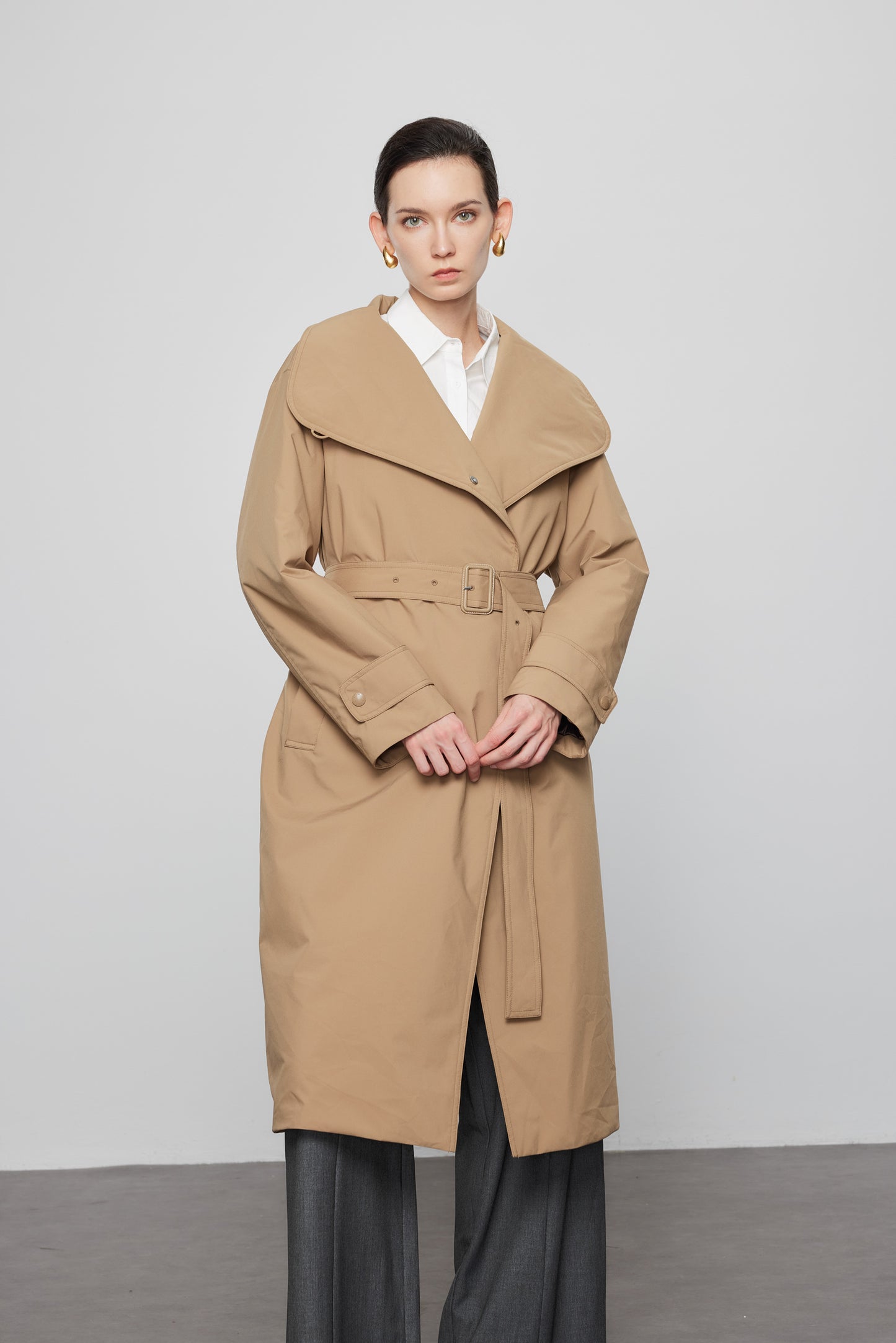 Goose Down Trench Jacket