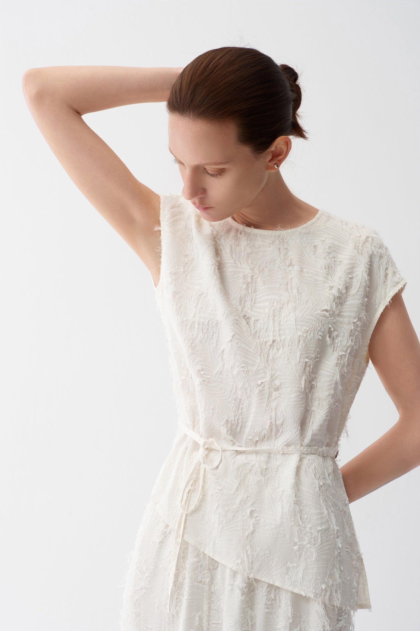 Clipped Jacquard Top