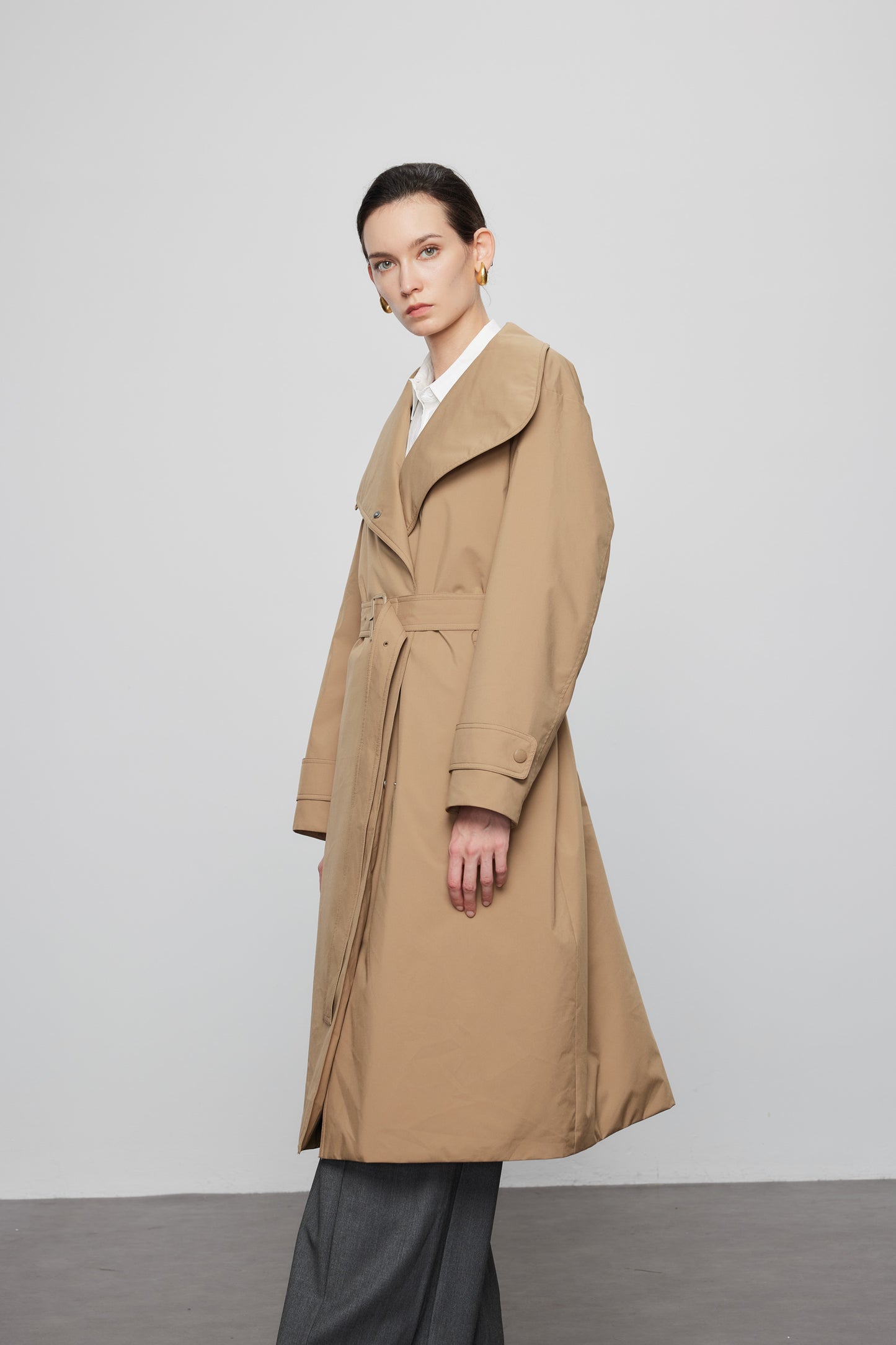 Goose Down Trench Jacket