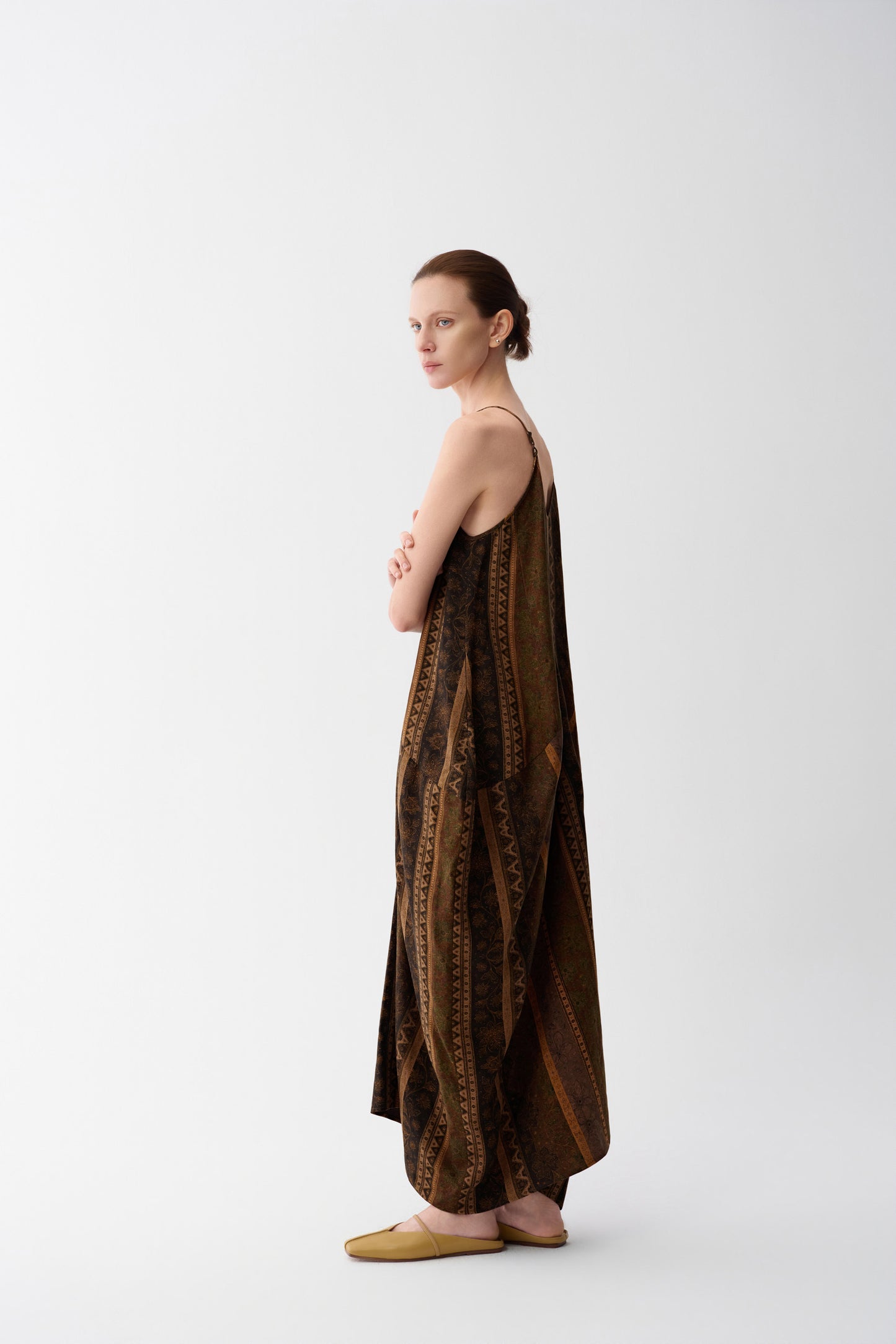 Textured Silk Camisole Dress