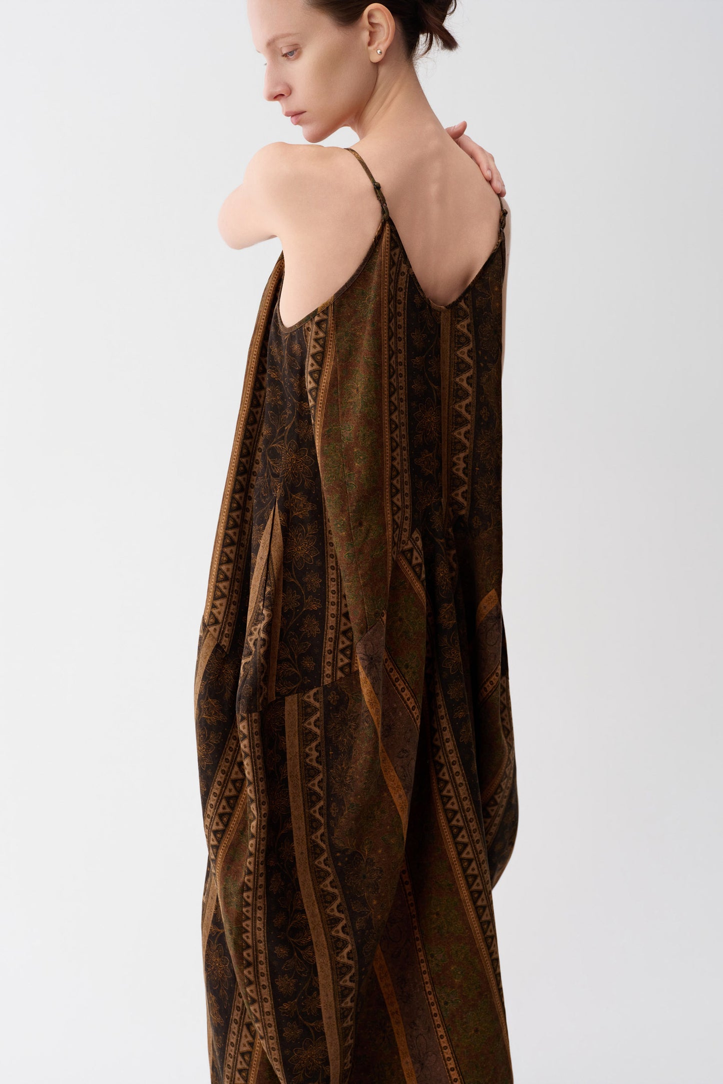 Textured Silk Camisole Dress