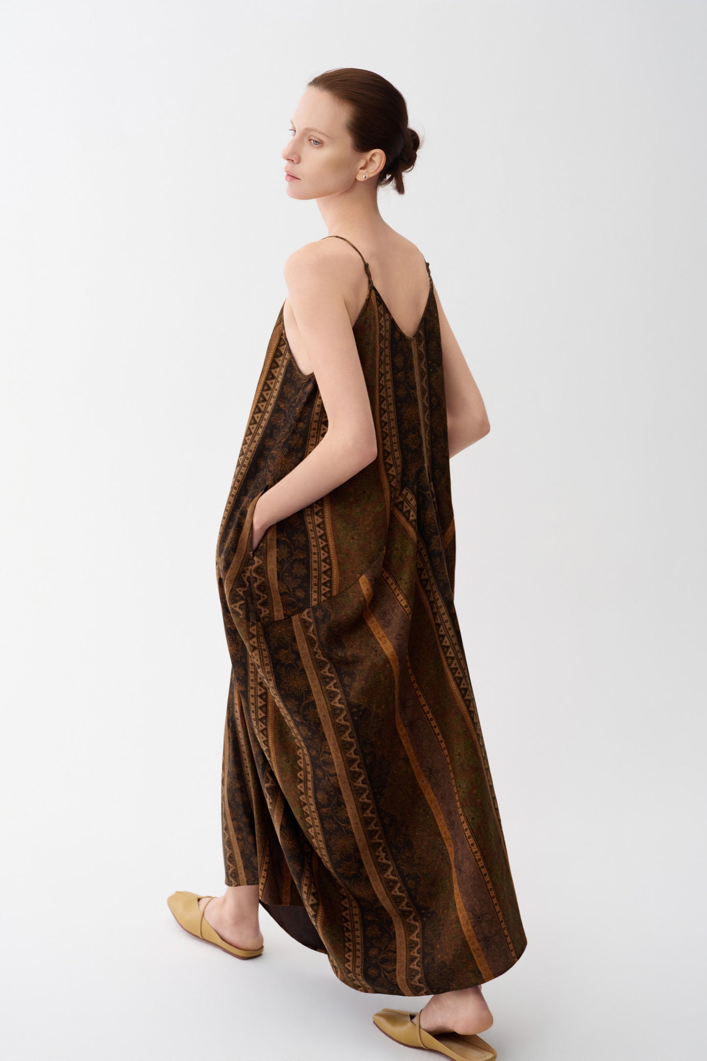Textured Silk Camisole Dress