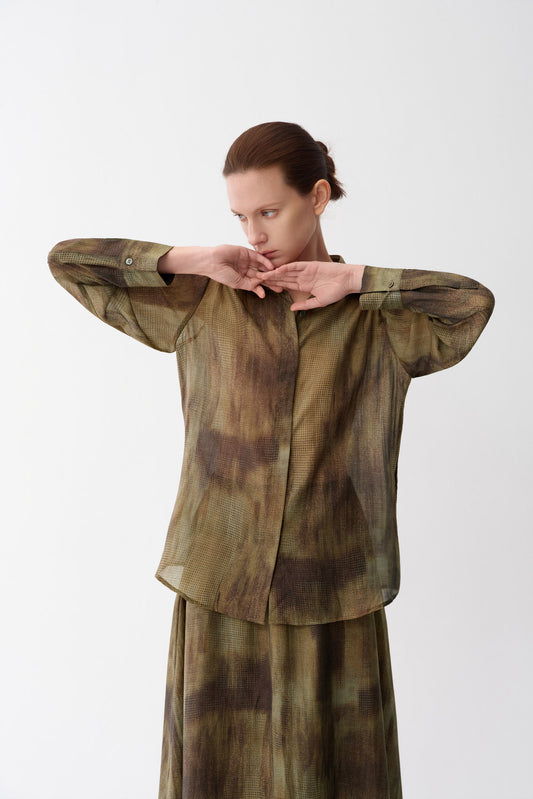 Abstract Pattern Print Shirt