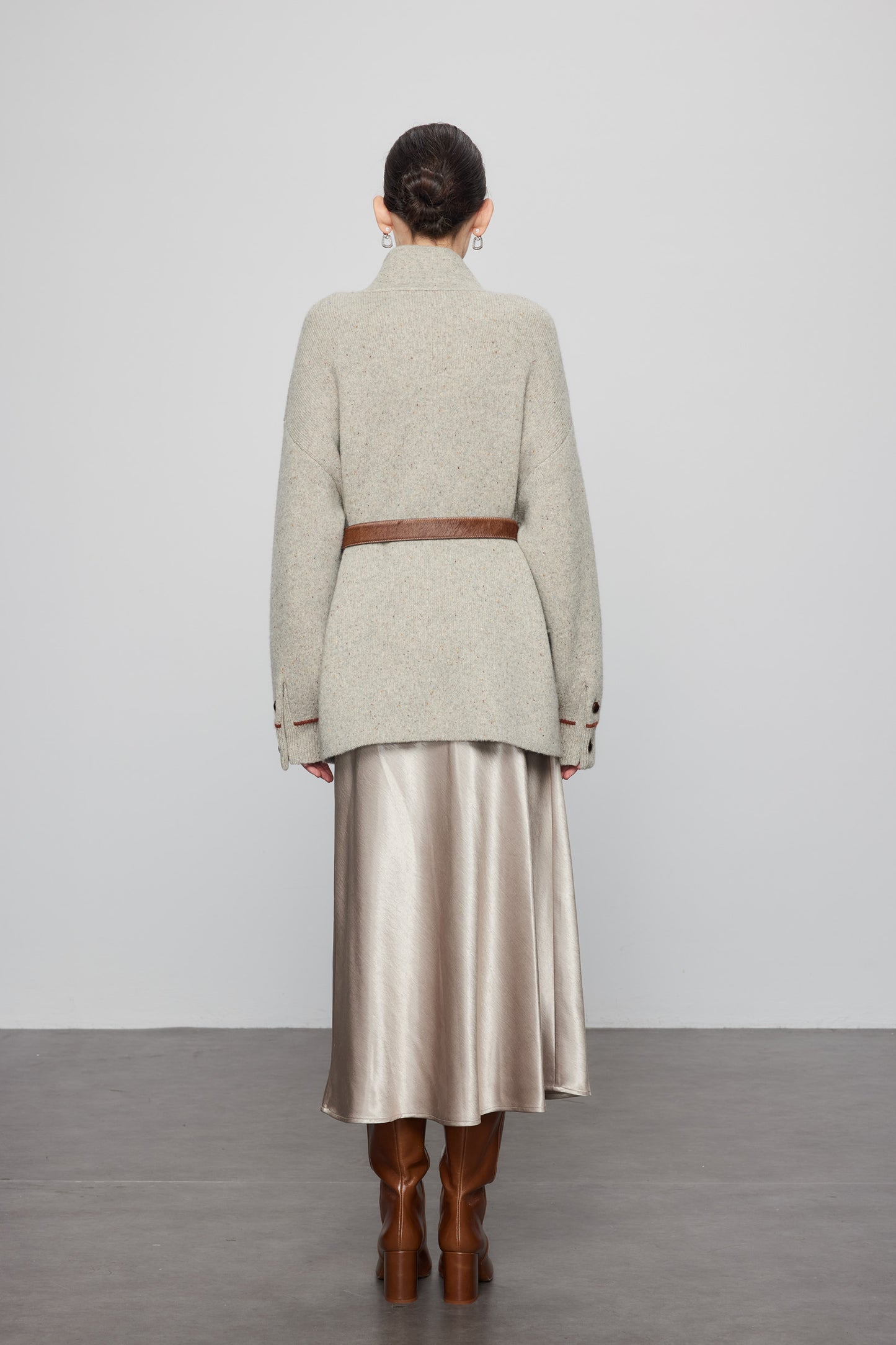 Wool Yak Blend Pocket Shirt Coat